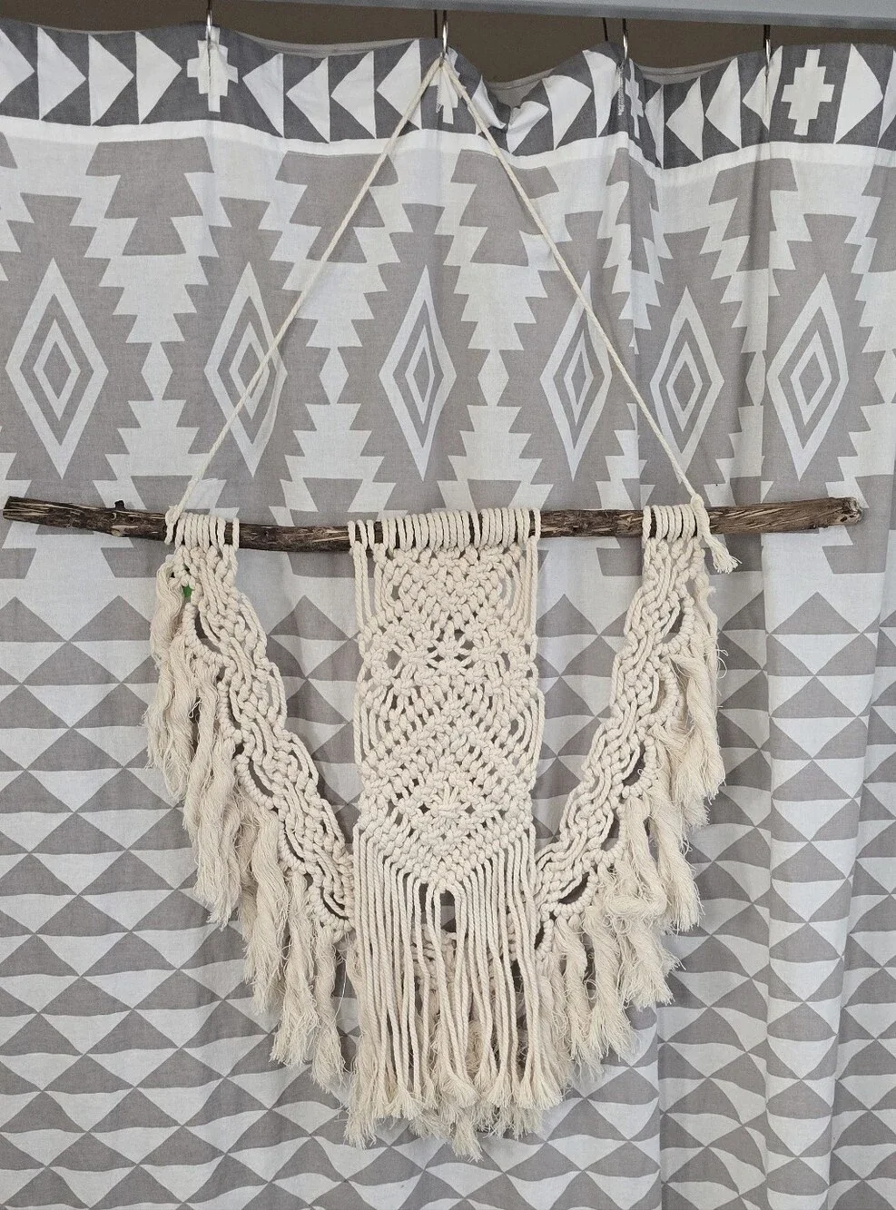 Handmade Macrame Wall Hanging in Cream – Boho Home Decor